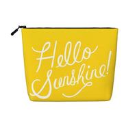 Goodlooking Hello Sunshine - Neceser versátil de viaje, bolsa de maquillaje de cáñamo falso, multiusos, organizador de accesorios cosméticos, Black, Talla única