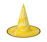 Goodlooking Hello Sunshine - Sombrero de bruja de Halloween para adultos, accesorio de disfraz festivo para fiestas, bailes de máscaras, cosplay y carnaval