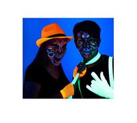 Goodmark 02080603 - Crema profesional Aqua Make Up color azul UV, 1 unidad, 20 ml, brilla con luz UV, en tubo, en blíster, en blíster, maquillaje, maquillaje, carnaval, disfraz, escenario, teatro