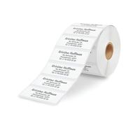 GoodMarkt Etiquetas de dirección personalizadas autoadhesivas de 46x17 mm, compuestas por 150 etiquetas/rollo, de 1 a 5 líneas, pegatinas de nombre con el texto que desees.
