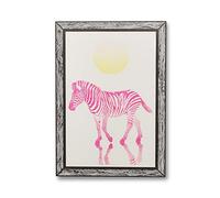 GOODNIGHT LIGHT Póster Cebra Rosa Fluo A3 21x29 - Impreso en Papel 250gr - Póster Pared - Lámina Enmarcada - Cuadros Decoración Salón - Pósters Decorativos, TPZEBRA