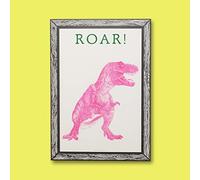 GOODNIGHT LIGHT Póster Dinosaurio Rosa A3 21x29 - Impreso en Papel 250gr - Póster Pared - Lámina Enmarcada - Cuadros Decoración Salón - Pósters Decorativos -