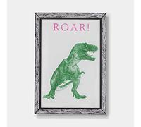 GOODNIGHT LIGHT Póster Dinosaurio Verde Roar A3 21x29 - Impreso en Papel 250gr - Póster Pared - Láminas para Enmarcar - Cuadros Decoración Salón - Pósters Decorativos