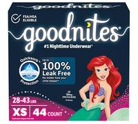 Goodnites ropa interior para dormir para niñas 10036000467588, Paquete de menor cantidad, XS, Rosado, 1