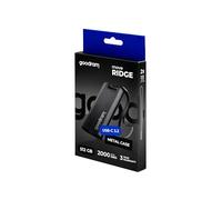 GoodRam - Disco Duro Externo SSD de 512 GB - USB 3.2 Gen. 2x2 Tipo-C - Move Ridge Black - Velocidad de Lectura de hasta 2000 MB/s, Velocidad de Escritura de hasta 1500 MB/s - 75×32×9,5 mm