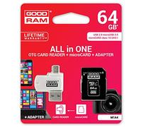 Goodram M1A4-0640R11 Memoria Flash 64 GB MicroSDHC Clase 10 UHS-I - Tarjeta de Memoria (64 GB, MicroSDHC, Clase 10, UHS-I, 60 MB/s, Negro, Blanco)