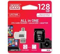 Goodram M1A4-1280R11 Memoria Flash 128 GB MicroSDHC Clase 10 UHS-I - Tarjeta de Memoria (128 GB, MicroSDHC, Clase 10, UHS-I, 60 MB/s, Negro, Blanco)