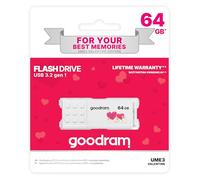GoodRam - Memoria USB 3.2 Gen 1 (64 GB, velocidad de lectura, 60 MB/s, velocidad de escritura 20 MB/s, temperatura de funcionamiento de 0 °C a 70 °C, compatible con Windows, macOS, Linux, impresión de