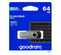 Goodram TWISTER - Memoria USB de 64 GB, negro, plata