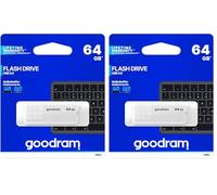 Goodram UME2-0640W0R11 PENDRIVE USB 64GB USB 2.0 Blanco (Paquete de 2)