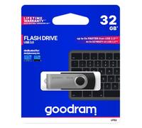 Goodram UTS3 Unidad Flash USB 32 GB 3.0 (3.1 Gen 1) Conector USB Tipo A Negro - Memoria USB (32 GB, 3.0 (3.1 Gen 1), Conector USB Tipo A, 60 MB/s, Girar, Negro)