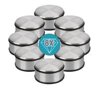 GOODS+GADGETS® 8x Tope de Puerta Acero Inoxidable 1,2 kg