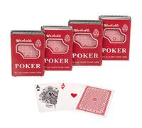 GOODS+GADGETS Cartas de póquer Real Cartas de plástico Cartas de Juego 100% de plástico; 4 Barajas