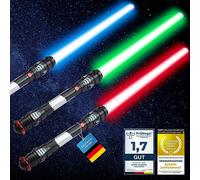 GOODS+GADGETS Espada láser Lightsaber Espada láser de 108 cm con luz, Sonido y vibración. (Azul)