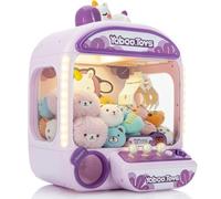 GOODS+GADGETS Máquina de Agarre de Lujo para niños con 10 Mini Peluches, Candy Grabber, Juego Arcade para Mini Juguetes, Peluches y Dulces, Ideal para Fiestas de cumpleaños Infantiles (Unicornio)