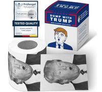 GOODS+GADGETS® Papel Higiénico Broma Trump - 200 Hojas | Caja de regalo lista para entregar - sátira política con Take a Dump with Trump
