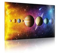 GOODS+GADGETS Póster Universo Sistema Solar XXL; Póster Foto Espacio Galaxia; Impresión de Arte de Pared Universo 80 x 45 cm Decoraciones de Pared con Colores Impresionantes (Sistema Solar)