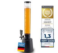 GOODS+GADGETS® Tirador Cerveza 3,5 L con Grifo - Torre Dispensadora | Columna dispensadora de bebidas 85 cm - antigoteo - enfría con hielo - ideal para fiestas y regalos