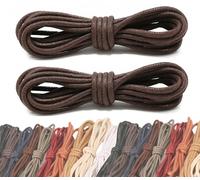 GOODSALEOK 2 Pares Cordones De Cera De AlgodóN Para Zapatos De Cuero 2.5 Mm Cordones Finos Oxford De Negocios Ropa Formal Para Hombres Y Mujeres Marrón-60CM