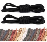 GOODSALEOK 2 Pares Cordones De Cera De AlgodóN Para Zapatos De Cuero 2.5 Mm Cordones Finos Oxford De Negocios Ropa Formal Para Hombres Y Mujeres Negro-60CM