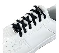 GOODSALEOK 2 Pares De Cordones EláSticos Sin Atar Con Hebilla MetáLica Cordones Deportivos Calzado Casual Unisex Negro