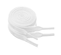 GOODSALEOK 2 Pares de Cordones Planos de 8mm Deporte Para Zapatillas Deportivas Adultos Resistente al Desgaste Presente Blanco 150CM