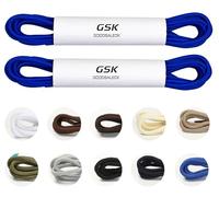 GOODSALEOK 2 Pares De Cordones Redondos De 4 Mm De Grosor Para Botas Cordones Para Calzado De Trabajo Calzado De Exterior Calzado De Senderismo Calzado De Trekking Unisex Azul Zafiro 180CM