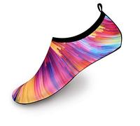 GOODSALEOK Mujer Zapatos De Agua Escarpines Agua Hombre Antideslizante Zapatillas Playa Secado RáPido Respirable Zapatos Descalzos Iridiscente Multicolor 40/41 EU