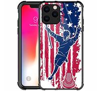 Goodsprout Compatible con iPhone 12 Mini Case Lacrosse bandera americana gráfica para niñas, diseño de patrón de imagen a prueba de golpes Anti-arañazos duro PC cubierta trasera para iPhone 12 mini