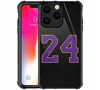 Goodsprout Funda compatible con iPhone 14 Pro Max, funda trasera de PC dura de 24 jersey negro morado, amarillo, diseño de patrón sorprendente, a prueba de golpes, antiarañazos, para Apple iPhone 14 Pro Max