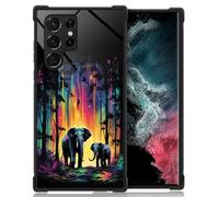 Goodsprout Funda compatible con Samsung Galaxy S23 Ultra, diseño colorido de bosque de elefantes, a prueba de golpes, antiarañazos, carcasa rígida de policarbonato para Samsung Galaxy S23 Ultra