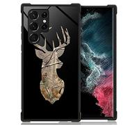 Goodsprout Funda compatible con Samsung Galaxy S23 Ultra, diseño de ciervo de camuflaje, a prueba de golpes, antiarañazos, carcasa trasera de policarbonato duro para Samsung Galaxy S23 Ultra
