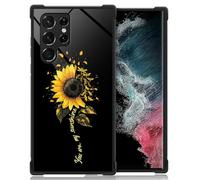 Goodsprout Funda compatible con Samsung Galaxy S23 Ultra, diseño de girasol de libélula amarilla a prueba de golpes, antiarañazos, carcasa rígida de policarbonato para Samsung Galaxy S23 Ultra