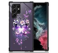 Goodsprout Funda compatible con Samsung Galaxy S23 Ultra, diseño de mariposa morada, a prueba de golpes, antiarañazos, carcasa rígida de policarbonato para Samsung Galaxy S23 Ultra