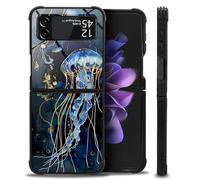 Goodsprout Funda compatible con Samsung Galaxy Z Flip 3 5G, diseño de medusas azul oscuro, a prueba de golpes, antiarañazos, carcasa trasera de policarbonato duro para Samsung Galaxy Z Flip 3 5G