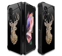 Goodsprout Funda compatible con Samsung Galaxy Z Fold 3 5G, diseño de ciervos de camuflaje, a prueba de golpes, antiarañazos, carcasa trasera de policarbonato duro para Samsung Galaxy Z Fold 3 5G