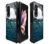 Goodsprout Funda compatible con Samsung Galaxy Z Fold 3 5G, diseño de dos delfines, a prueba de golpes, antiarañazos, carcasa trasera de policarbonato duro para Samsung Galaxy Z Fold 3 5G