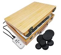 Goodtar Hot Stones - Juego de masaje con kit de calentador, control de temperatura digital, piedras de masaje con 12 piedras de basalto para spa profesional y doméstico