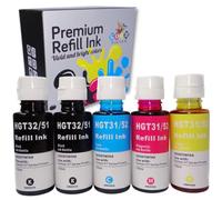 GOODTINTAS 31 32XL Botella de Tinta Compatible para 31 32XL Cartucho para Smart Tank Plus 455 555 570 655 Wireless All-in-One Impresora, 200ml Negro, 100ml Cian/Magenta/Amarillo, 5 Botella