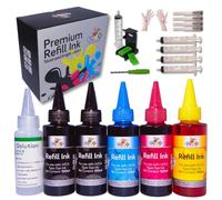 GOODTINTAS Kit de Recarga de Tinta Compatible para Cartuchos de Tinta HP 307XL 305XL 304XL 303XL 302XL 301XL 300 301 302 303 304 305 21 22 62 Incluye 500 ML Tintas+ Accesorios+ 50ml Limpia Cabezales