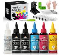 GOODTINTAS PG-575XL CL-576XL - Kit de Recarga de Tinta Compatible con Cartuchos de Tinta Canon 575 576 575XL 576XL - (500ml Tinta + 50ml Limpiador) - para Canon PIXMA TS3550i TS3750i TR4750i TR4756i