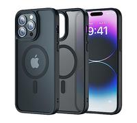 GOODVISH Funda Magnética para iPhone 14 Pro MAX, Fina Antiarañazos Tacto Sedoso con Magnetisch, Grado Militar Protección a Prueba de Golpe, Compatible con Carga Inalámbrica 14 Pro MAX Cover, Negro