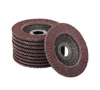 Goodway Discos de abanico, diámetro de 115 mm x 22,23 mm, grano 60, marrón, estándar, discos abrasivos, discos abrasivos, 10 unidades, para amoladora angular