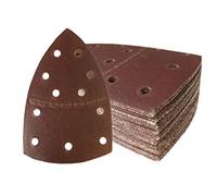 Goodway Prio - Triángulos de lijado (50 unidades, 11 agujeros, 105 x 152 mm, grano 180, sistema de , para multilijadora Prio, Ventaro, para madera y metal)