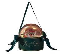 Goody Boxes, Candy Boxes, Treat Boxes, Christmas Snack Boxes, Fruit Treat Wrap Boxes Clear Transparent Design Round Paper Boxes with Bow Festive and Decorative Packaging Easy to Assemble and Use