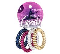 Goody Holiday Ball Coils - 4 Count, Surtido - Bandas de gelatina Ponytailers Accesorios para el Cabello para Hombres, Mujeres, Niños y Niñas al estilo con facilidad y mantener su cabello seguro - For