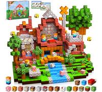 Goody King Bloques Magneticos Construccion Niños 100 Piezas - Magnetic Blocks con Temática de Bosque y Animales - Juguete Creativo Montessori para Niños de 3+ - Construcciones Magneticas Regalo Stem