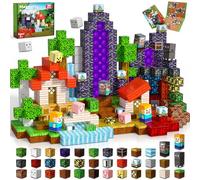 Goody King Bloques Magneticos Construccion Niños 100 Piezas - Set Portal del Bosque con Lava, Animales - Juguete de Construcción Magnético Montessori para Niños 3+ Años - Juguete Stem Regalo Creativo