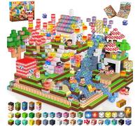 Goody King Bloques magnéticos de 200 piezas | Castillo Hellwood | Bloques de construcción creativos para niños y niñas de 3, 4, 5, 6, 7, 8 y 9 años | Juguetes educativos Montessori | Regalo
