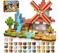 Goody King Bloques magnéticos de construcción 150 piezas Bloques magnéticos con molino de viento figuras de animales para juegos de rol Montessori juguetes a partir de 3, 4, 5, 6, 7 años, regalos de